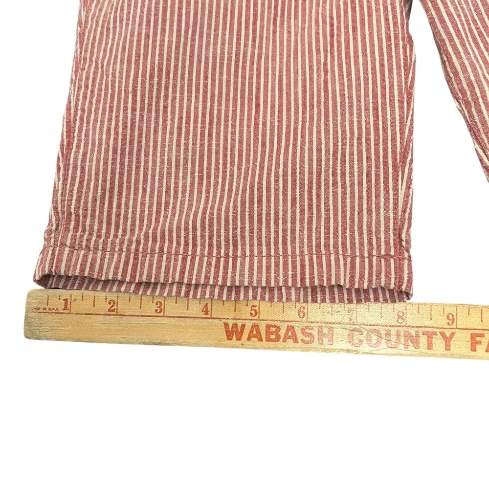The Childrens Place Red White Stripe Twill Shorts Boys Size 12‎ Casual Summer